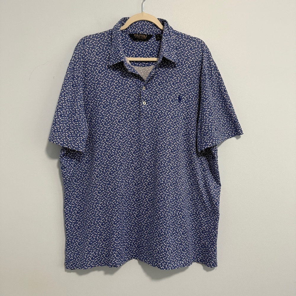 Polo Ralph Lauren Menβs 100% Cottonβ Short Sleeve Blue Polo Golf Shirt Size XXL